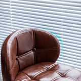 Adjustable Height Swivel Bar Stool with Cushioned Backrest Image - 10