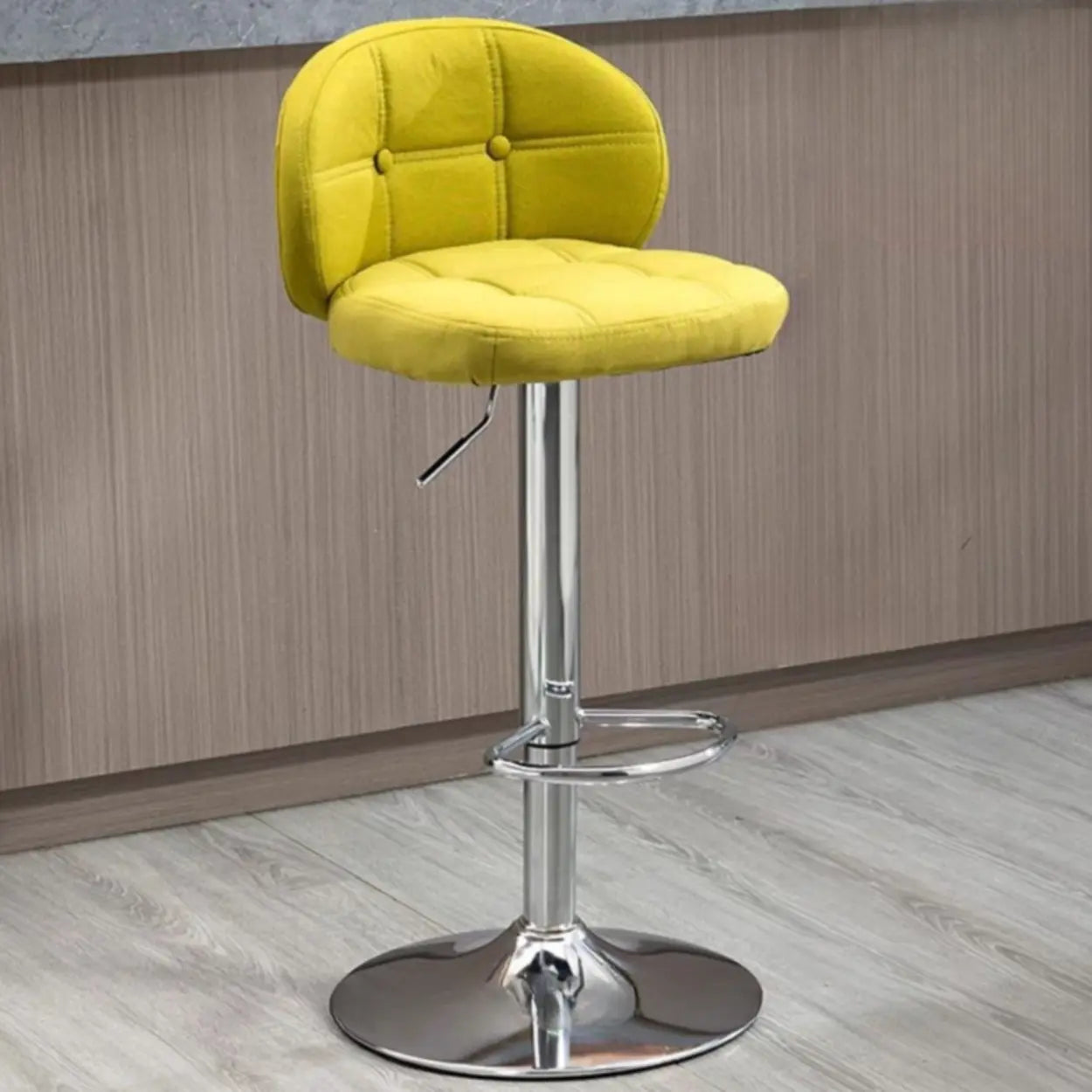 Adjustable Height Swivel Bar Stool with Cushioned Backrest Image - 3