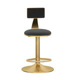 Adjustable Height Swivel Round Iron Frame Bar Stool Image - 10