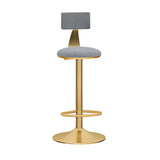 Adjustable Height Swivel Round Iron Frame Bar Stool Image - 12