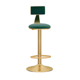 Adjustable Height Swivel Round Iron Frame Bar Stool Image - 13