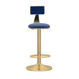 Adjustable Height Swivel Round Iron Frame Bar Stool Image - 14