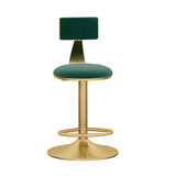Adjustable Height Swivel Round Iron Frame Bar Stool Image - 5