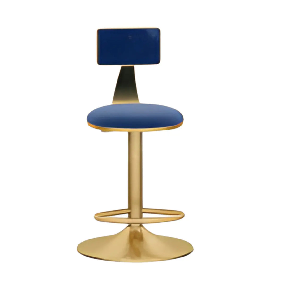 Adjustable Height Swivel Round Iron Frame Bar Stool Image - 7