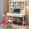 Adjustable Height Wood H-Shape Writing Desk with Hutch Image - 2