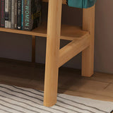Adjustable Height Wood H-Shape Writing Desk with Hutch Image - 13
