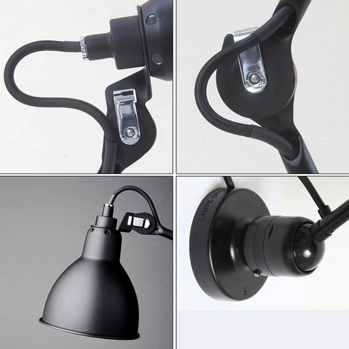Adjustable Industrial Black Cone Metal Wall Lamp Image - 14