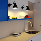 Adjustable Industrial Black Cone Metal Wall Lamp Image - 3
