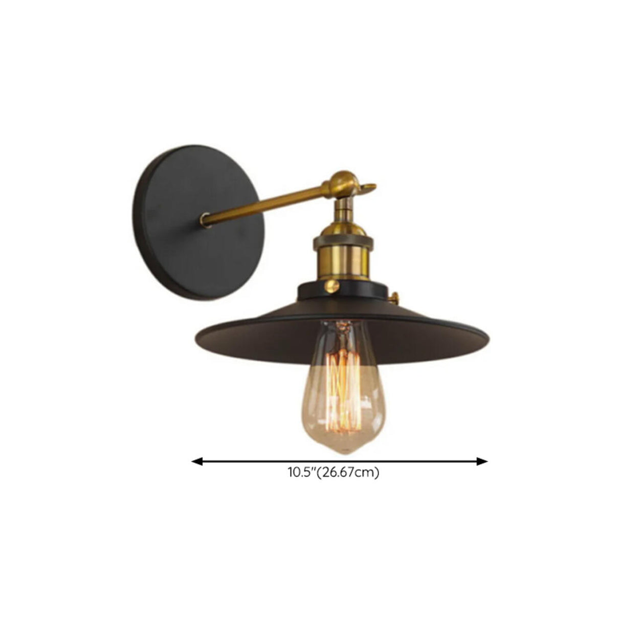 Adjustable Industrial Cone Metal Wall Sconce Set Image - 14