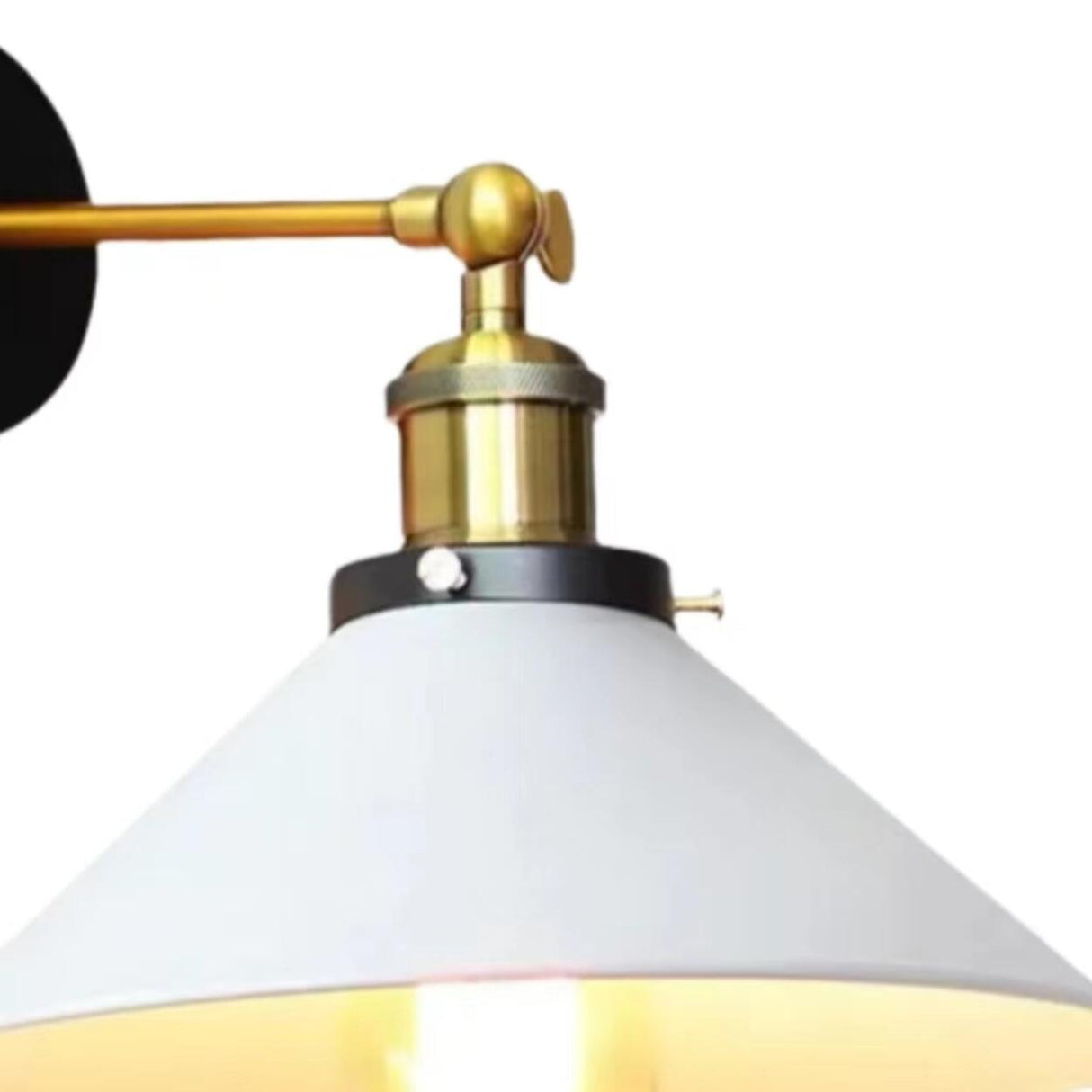 Adjustable Industrial Cone Metal Wall Sconce Set Image - 9