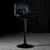 Adjustable Leather Backrest Armless Swivel Bar Stool Image - 68