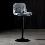 Adjustable Leather Backrest Armless Swivel Bar Stool Image - 70