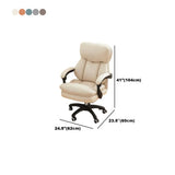 Adjustable Leather Ergonomic Swivel Office White Chair #size