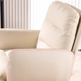 Adjustable Leather Swivel Coffee Task Metal Office Chair Image - 10