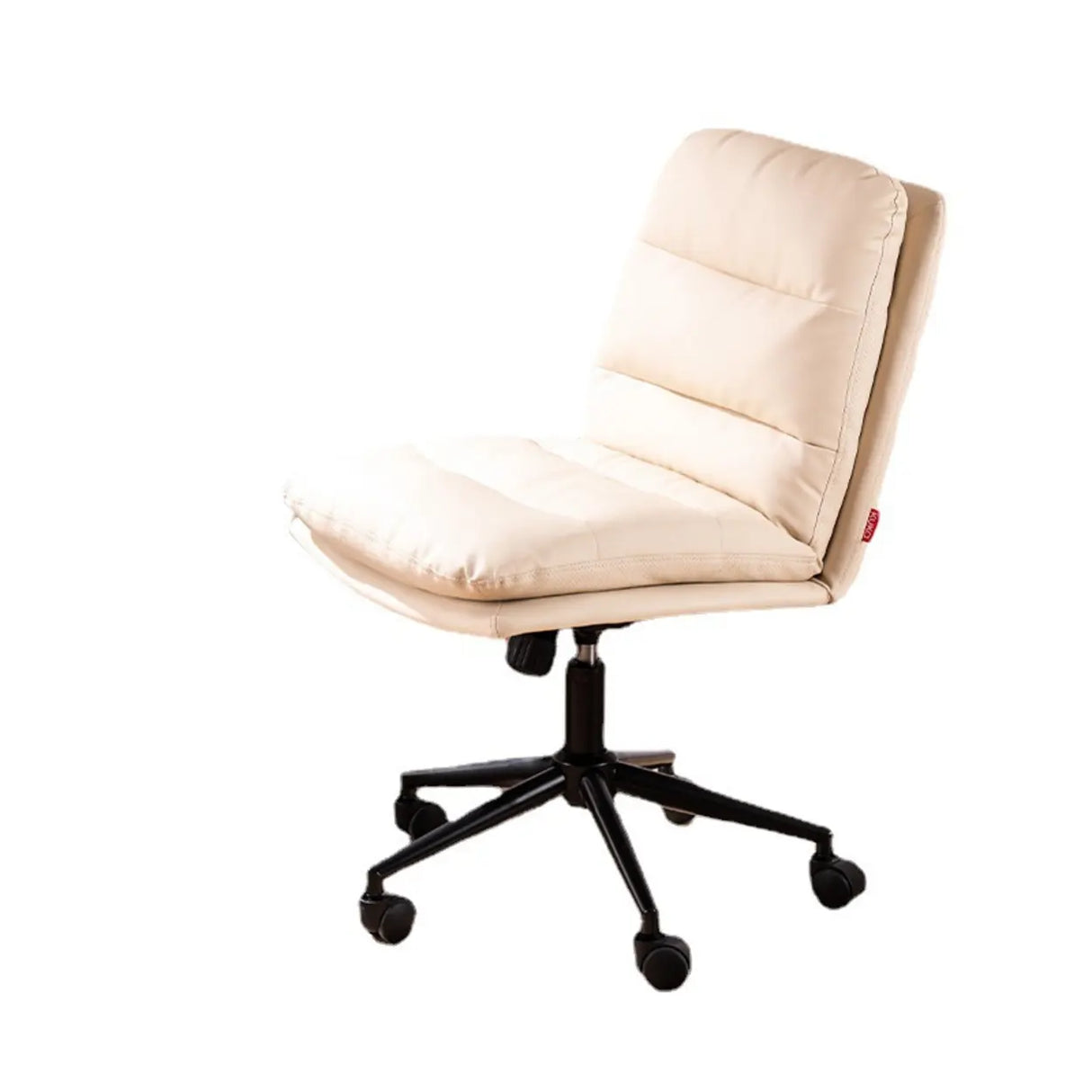 Adjustable Leather Swivel Coffee Task Metal Office Chair Image - 5