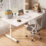Adjustable Manufactured Wood T-Shape Computer Desk Image - 3