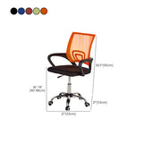 Adjustable Mesh Ergonomic Office Chair Black With Wheels #size