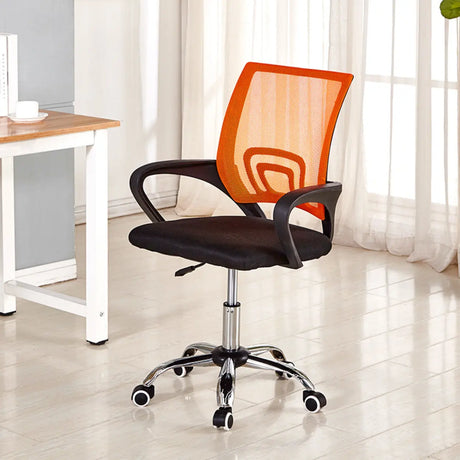 Adjustable Mesh Ergonomic Office Chair Black With Wheels Image - 2