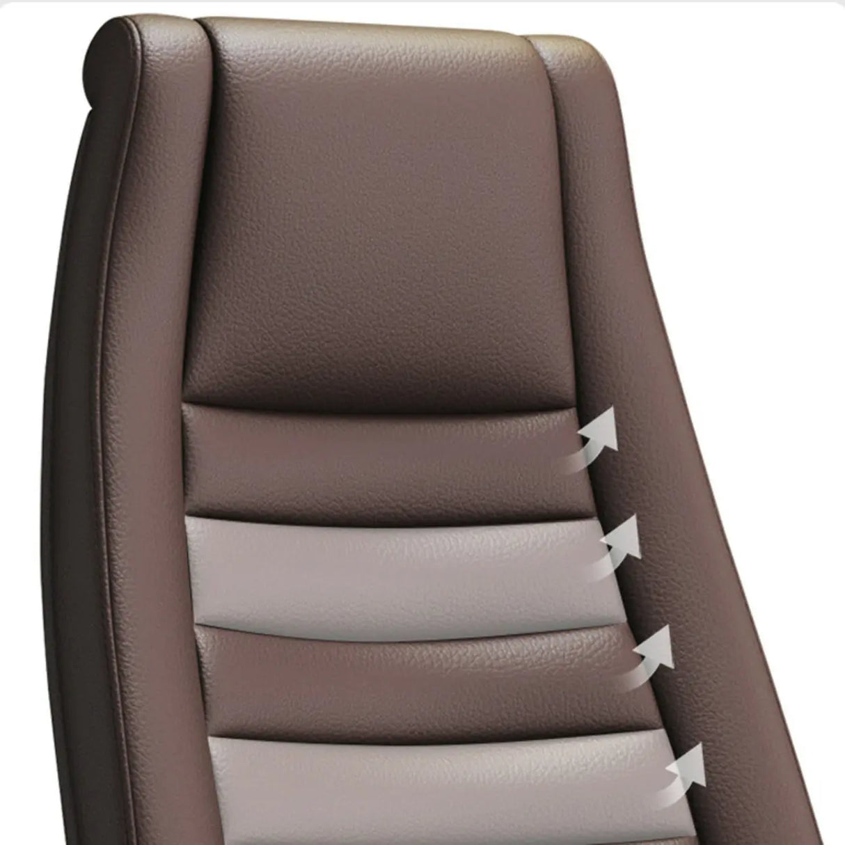 Adjustable Metal Ergonomic Leather Executive Office Chair Image - 14