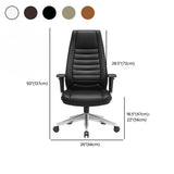Adjustable Metal Ergonomic Leather Executive Office Chair #size