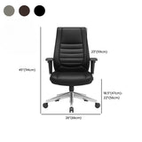 Adjustable Metal Ergonomic Leather Executive Office Chair Image - 32