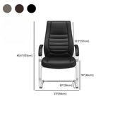 Adjustable Metal Ergonomic Leather Executive Office Chair Image - 34