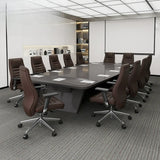 Adjustable Metal Ergonomic Leather Executive Office Chair Image - 7