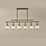 Adjustable Modern 6-Light Cylinder Island Pendant Light Image - 34