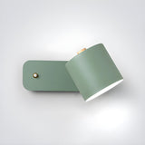 Adjustable Modern Grey Cylinder Bedside Wall Sconce Image - 11