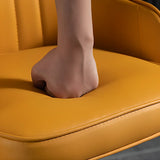 Adjustable Modern Leather Swivel Bar Stool with Arm Footrest Image - 9