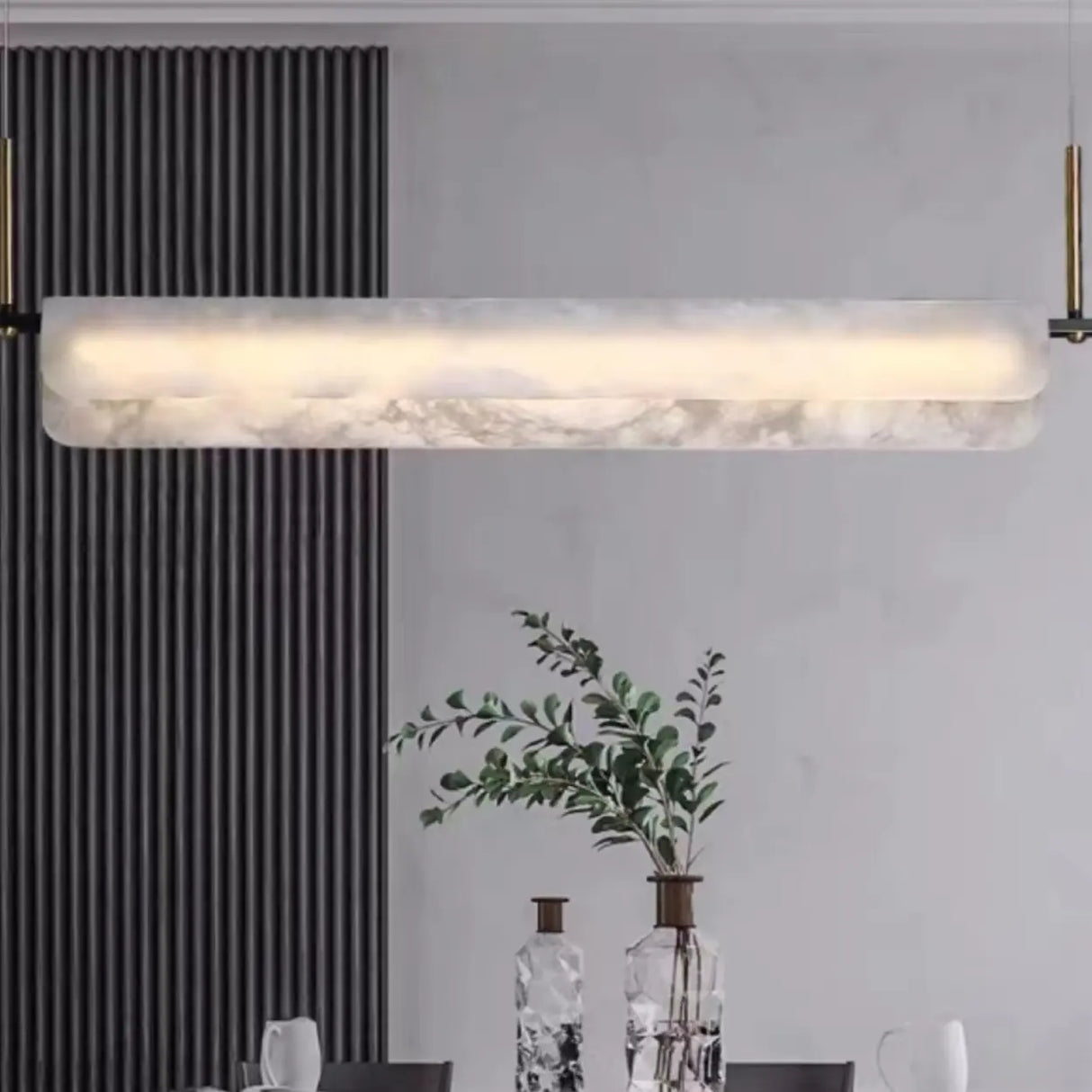 Adjustable Modern Rectangular Island Pendant Light Image - 1