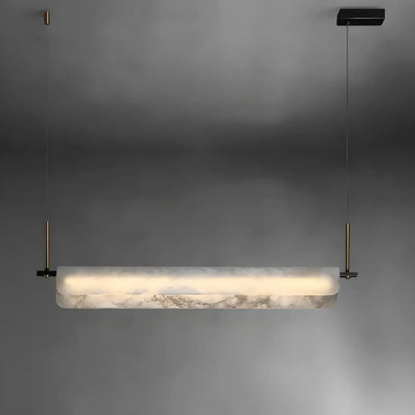 Adjustable Modern Rectangular Island Pendant Light Image - 2