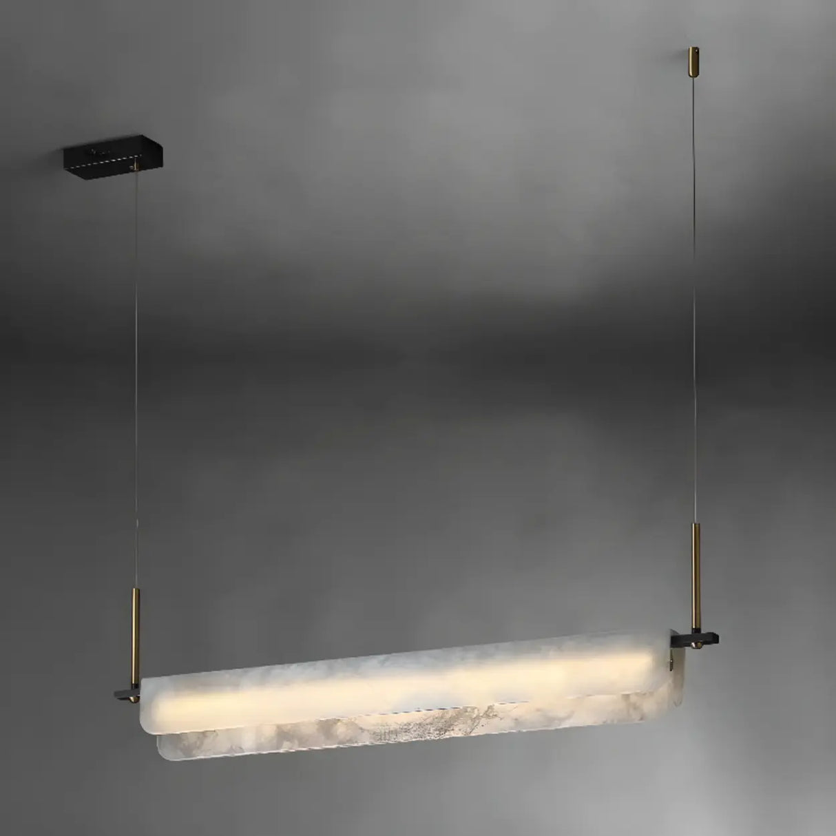 Adjustable Modern Rectangular Island Pendant Light Image - 5