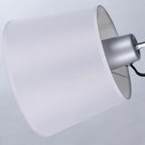 Adjustable Modern White Barrel Swing Arm Floor Lamp Image - 9