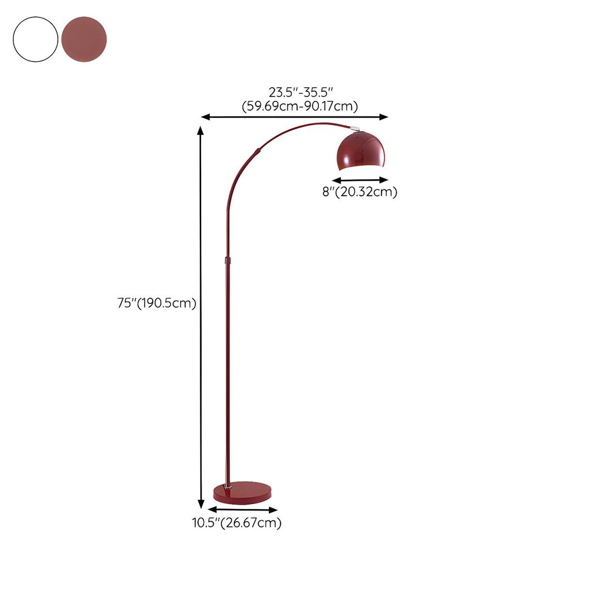 Adjustable Multiple Colors Dome and Arch Floor Lamp 