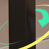 Adjustable Nut-Brown Wooden Rectangular Computer Desk Image - 9