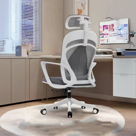 Adjustable Nylon Frame Mesh Office Chair with Headrest Image - 1