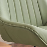 Adjustable Orange Ergonomic PU Leather Home Office Chair Image - 5