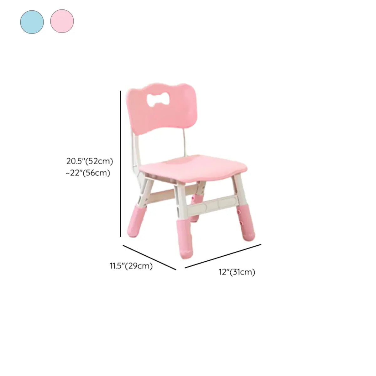 Adjustable Pink Blue Rectangle Toddler Table Chair Set Image - 13