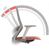 Adjustable Pink Cushions Ergonomic Mesh Swivel Office Chair Image - 10