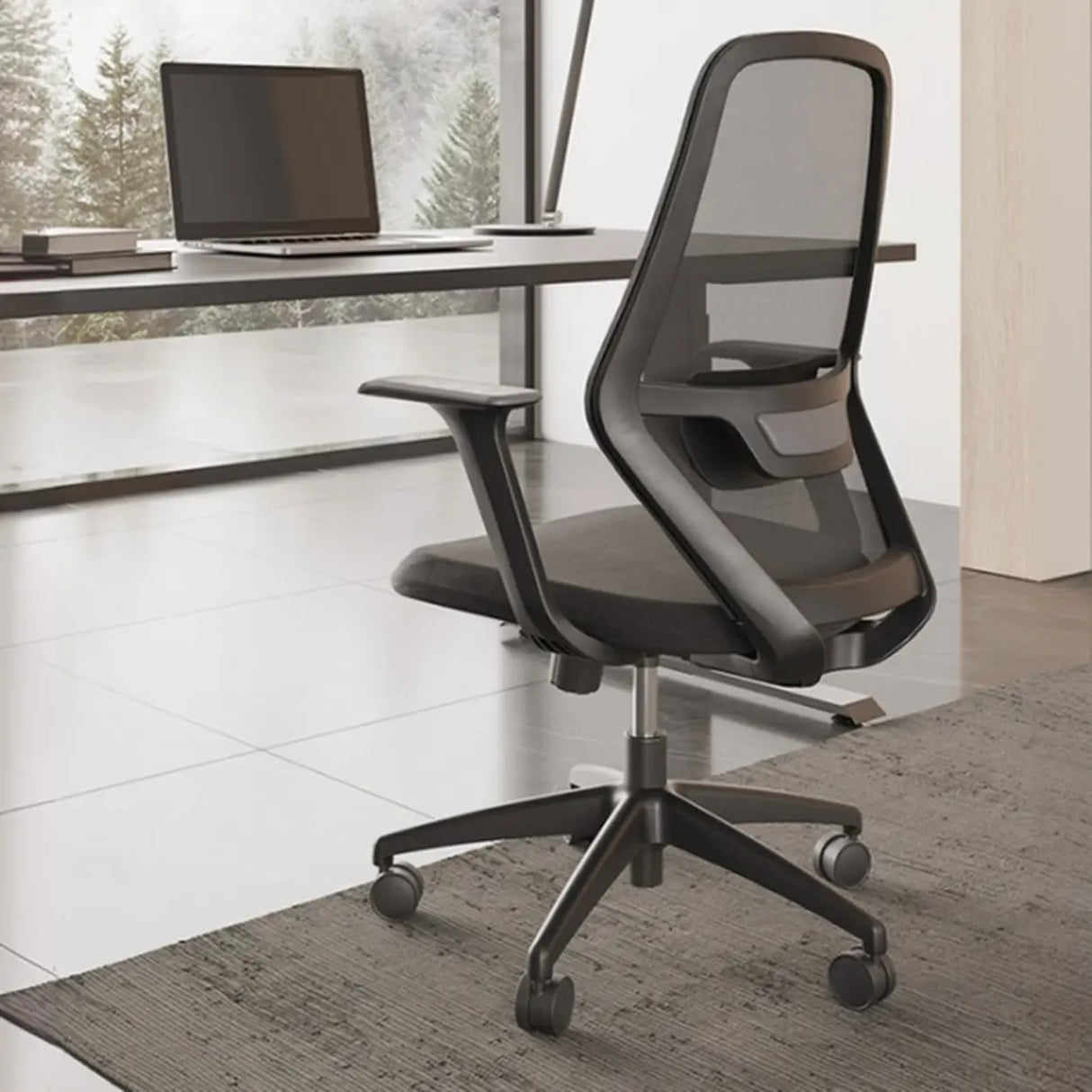 Adjustable Pink Cushions Ergonomic Mesh Swivel Office Chair Image - 4