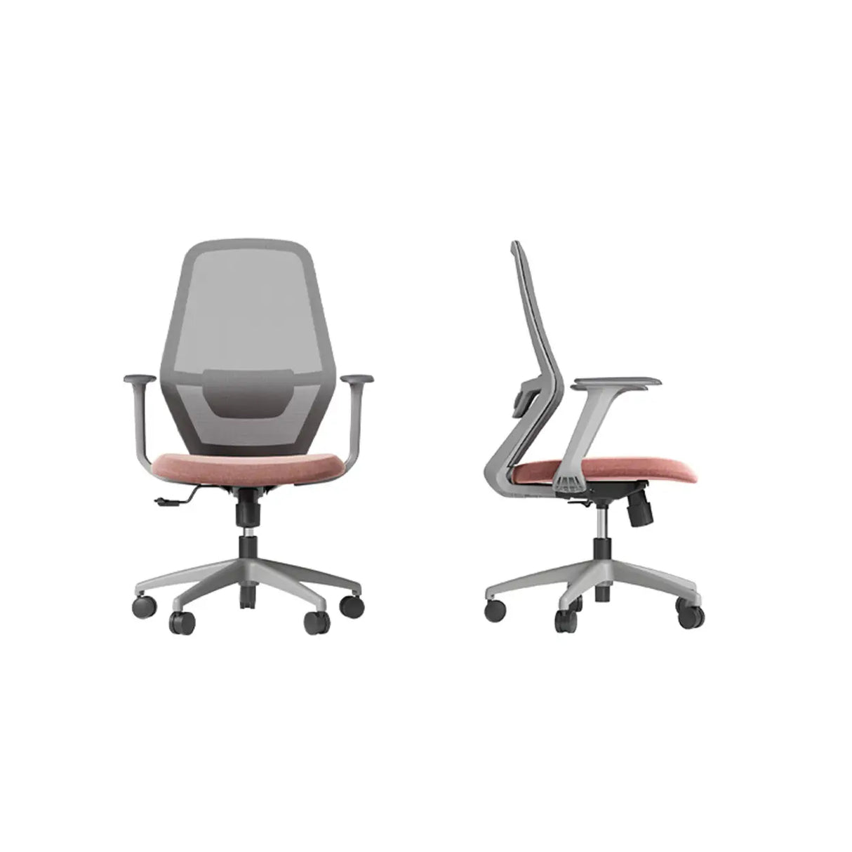 Adjustable Pink Cushions Ergonomic Mesh Swivel Office Chair Image - 7