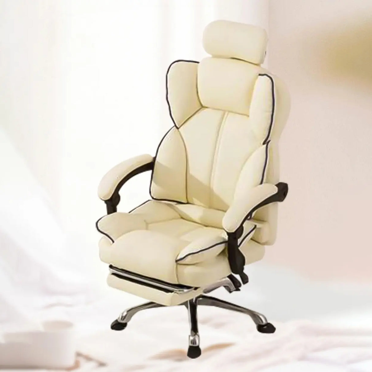 Adjustable Pink Ergonomic Swivel Recline Boss Office Chair Image - 11