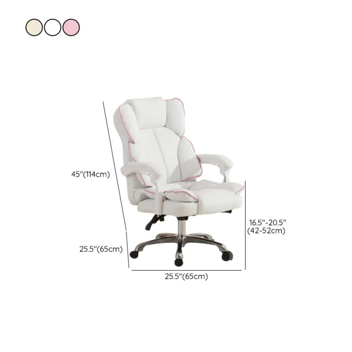 Adjustable Pink Ergonomic Swivel Recline Boss Office Chair 