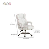 Adjustable Pink Ergonomic Swivel Recline Boss Office Chair #size