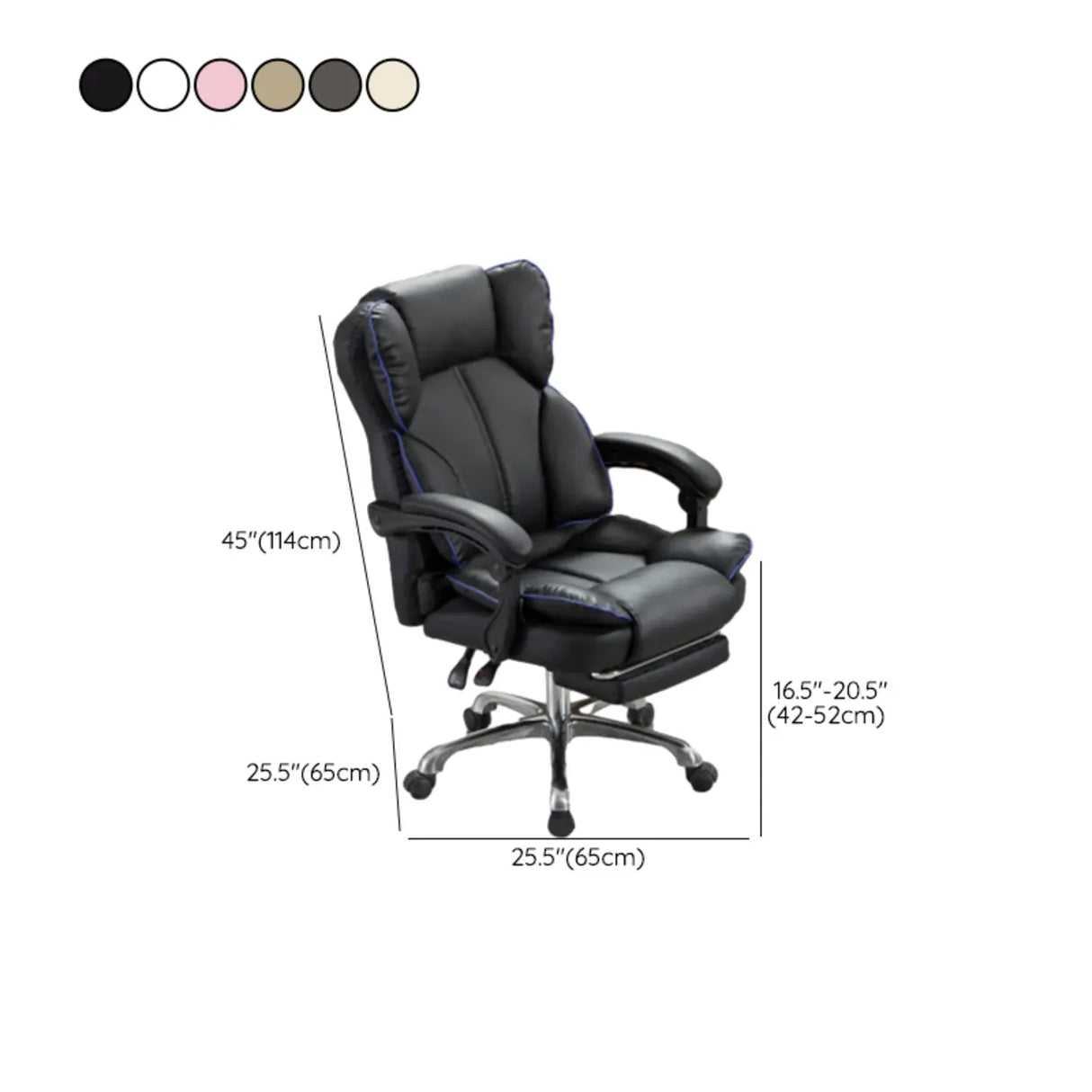 Adjustable Pink Ergonomic Swivel Recline Boss Office Chair Image - 30