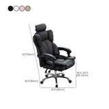 Adjustable Pink Ergonomic Swivel Recline Boss Office Chair Image - 31