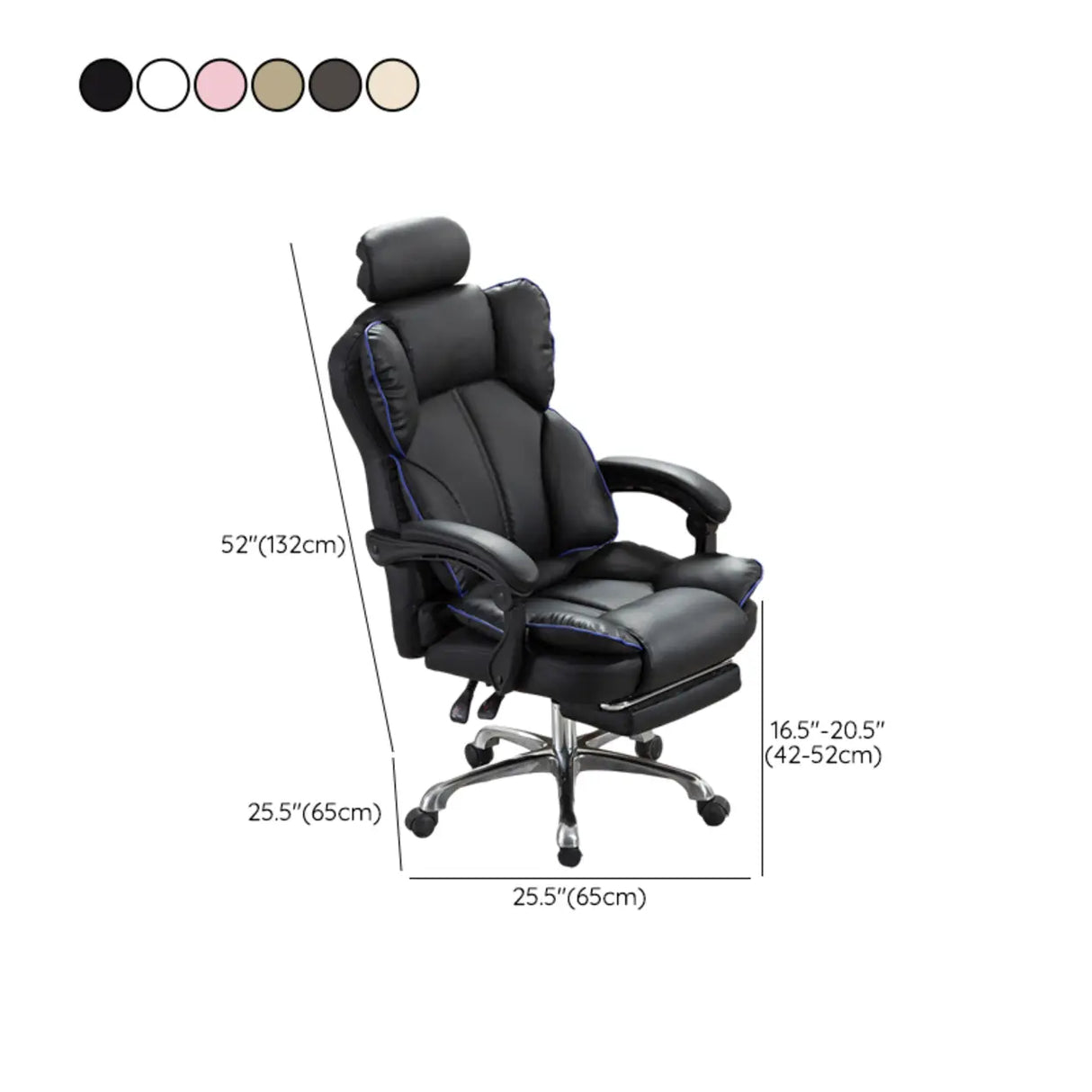Adjustable Pink Ergonomic Swivel Recline Boss Office Chair Image - 32