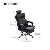 Adjustable Pink Ergonomic Swivel Recline Boss Office Chair Image - 32