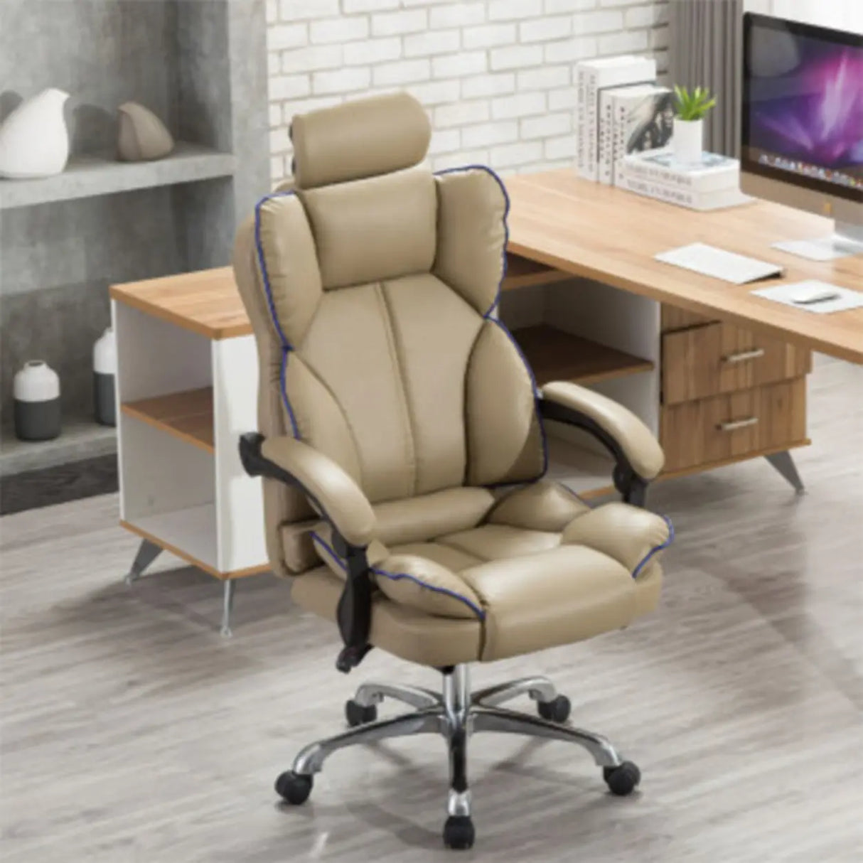 Adjustable Pink Ergonomic Swivel Recline Boss Office Chair Image - 19